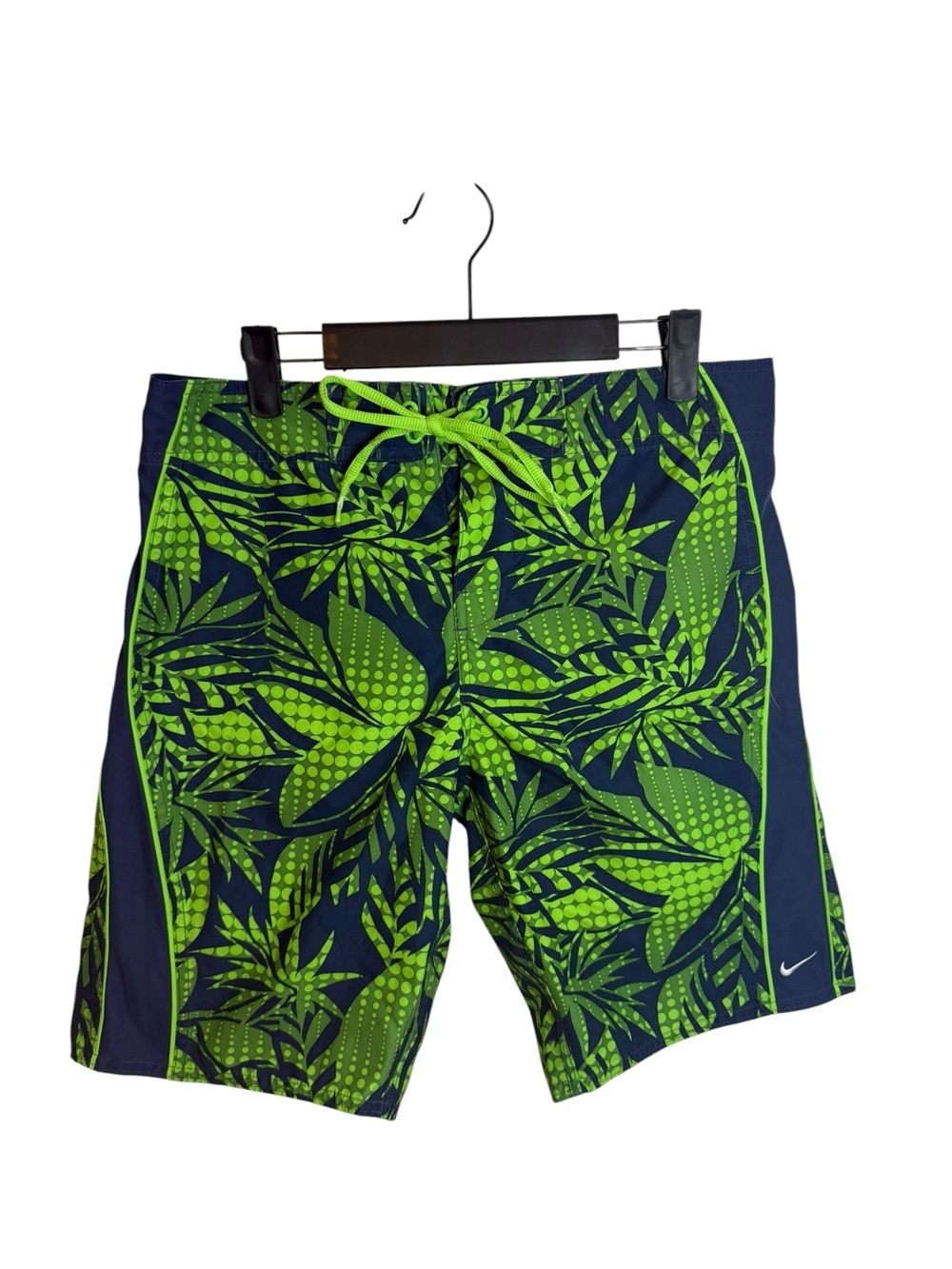 Nike Green Tropical Leaf Swim Trunks